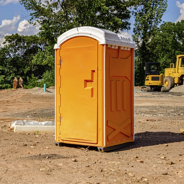 can i customize the exterior of the porta potties with my event logo or branding in Farmer